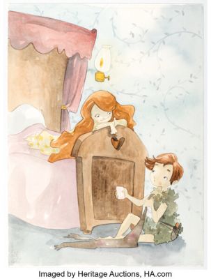 Francesca Rossi Peter Pan Page 12 Children’s Book Illustration Original Art (Plurus Books, 2014). | Heritage