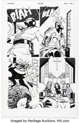 Cliff Chiang Paper Girls #19 Story Page 21 Original Art (Image, 2018).