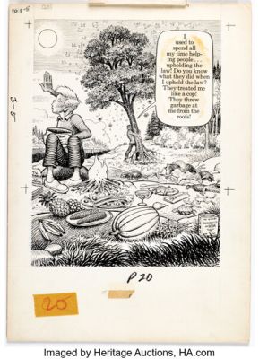 Harvey Kurtzman and Bill (Will) Elder Help! V2#3 (#15) "Goodman Meets S*perm*n" [Superman] Page 20 Original Art (Warren, 1962). | Heritage