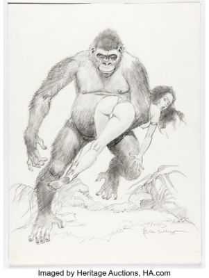 Blas Gallego Jungle Tails: A Gallery Girls Collection Vol. 3 Pin-Up Illustration Original Art (SQP, 2000).