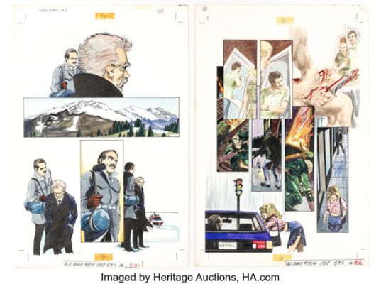 Mike Grell, Lurene Haines, and Julia Lacquement Green Arrow: The Longbow Hunters #1 and #3 Story Pages Original Art Group of 2 (DC, 1987). (Total: 2 Items) | Heritage