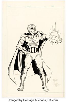 Terry Austin - Quasar Illustration Original Art (Marvel, 1983).