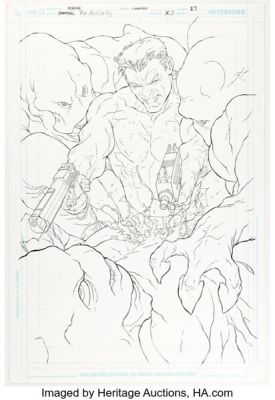 Mike McKone and Andy Lanning The Authority #3 "Slayton: Gauntlet - Part 2" Story Page 1 Original Art (DC, 2008). | Heritage
