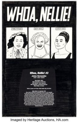 Jaime Hernandez Whoa, Nellie! #3 Title Page Original Art (Fantagraphics, 1996). | Heritage