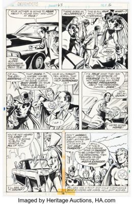 Sal Buscema The Defenders #63 Nighthawk Story Page 10 Original Art (Marvel, 1978). | Heritage
