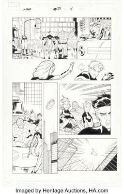 Leonard Kirk and Kris Justice Marvel Adventures Fantastic Four #29 Story Page 4 Original Art (Marvel, 2007).