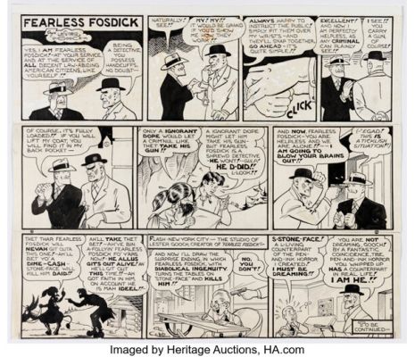Al Capp Lil’ Abner Partial Sunday Comic Strip Original Art 6-20-43 (United Feature Syndicate, 1943). | Heritage