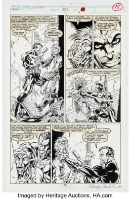 Mark Bagley and Randy Emberlin The Amazing Spider-Man #353 Punisher Story Page 12 Original Art (Marvel, 1991). | Heritage
