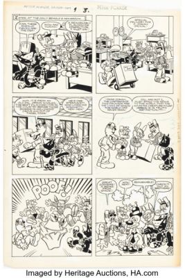 Joe Albelo and Pierre Fournier Peter Porker, the Spectacular Spider-Ham #9 Story Page 3 Original Art (Marvel, 1986). | Heritage