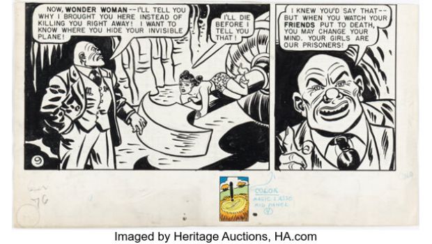 H.G. Peter (attributed) Sensation Comics Unpublished Wonder Woman Partial Story Page 9 Original Art (DC, c. 1948). | Heritage