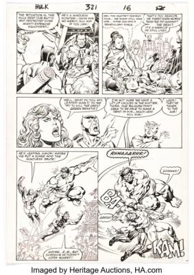 Al Milgrom and Dell Barras The Incredible Hulk #321 Avengers Story Page 12 Original Art (Marvel, 1986). | Heritage