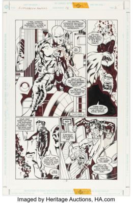Joshua Hood, Eric Battle, and Dan Davis Superboy and the Ravers #18 Story Page 2 Original Art (Marvel, 1998).