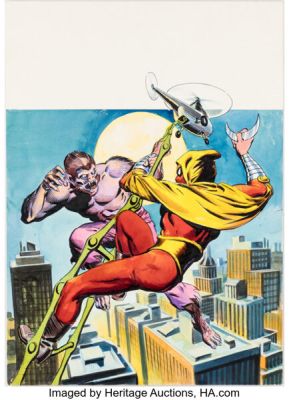 Rafael Lopez Espi El Hombre Lobo: Werewolf #9 Moon Knight Cover Original Art (Ediciones Vértice, 1976). | Heritage