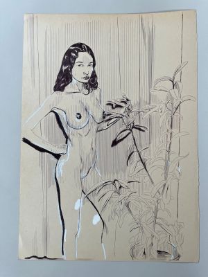 Frédéric Poincelet (Né En 1967) | Nu et plante verte, 2007 | misc / divers