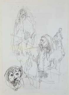 Sergio Toppi - Bozzetto Originale "Barbari" - Page volante | Catawiki