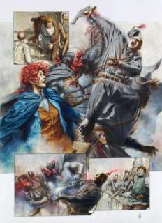 Federici, Riccardo & Dufaux, Jean | SARIA Planche originale en couleurs n°33 | Cornette de St Cyr