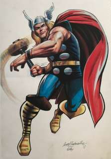 Thor - Dessin original couleur directe 28 x 41 cm, signé Joe Rubinstein - (2011) | Catawiki