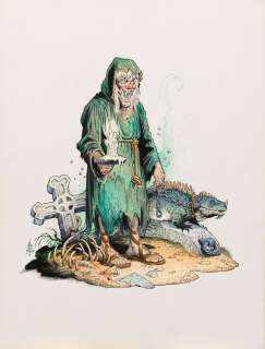 William Stout signed original artwork of EC Comics host â€œThe Vault Keeperâ€ for a porcelain figure. | Profiles in History