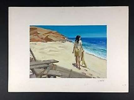 Alarico Gattia - "La Spiaggia" Illustrazione originale - First edition