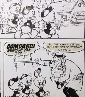Endre LukÃ¡cs - Originele pagina - Donald Duck - ’Oom dag’ - Original Art Page - (1973) | Catawiki