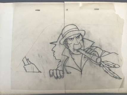 Tintin - Dessin Original Mine de Plomb - Affiche publicitaire du Film Â¨Le temple du soleilÂ¨ - (1969) | Catawiki