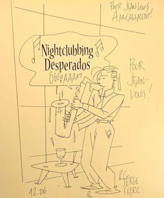 Clerc Serge Superbe... | CLERC Serge Superbe dédicace sur le artbook Nightclubbing... | Vermot et Associés