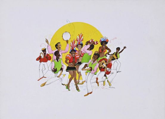 BLACHON, Roger (1941-2008) La... - Lot 385 - BLACHON, Roger (1941-2008) La carioca. Illustration...