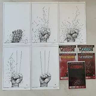 Wolverine Vol 6 Original Artwork Covers #8-12 by Steve McNiven, Laura Martin - Five cover set, full set story Wolverine to die - First edition - (2014)