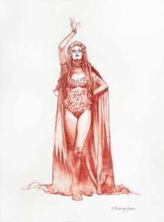 BATMAN - Poison Ivy Original Art Drawing oxid Pencil Sanjulian - First edition | Catawiki