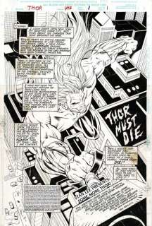 Luke Ross Planche originale 11x17 SPLASH PAGE - THOR #497 - Loose page - First edition - (1996) | Catawiki