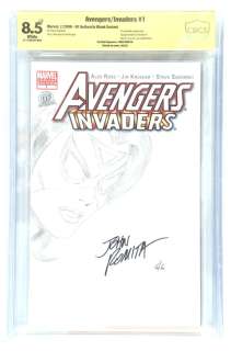 ORIGINAL ART - Avengers/Invaders No. 1 CBCS Signature Grade 8.5 signed and remarked by John Romita… | Ewbank’s