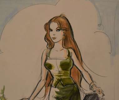 Astérix - Crayonné original et aquarelle Falbala - Hommage Ã  Uderzo - Loose page | Catawiki