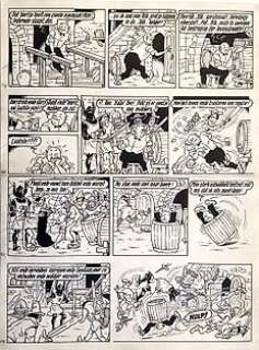 Vandersteen, Willy - Originele pagina (p.35) - Suske en Wiske 34 - De Duistere Diamant - O.I. ink with blue spot color - (1958) | Catawiki