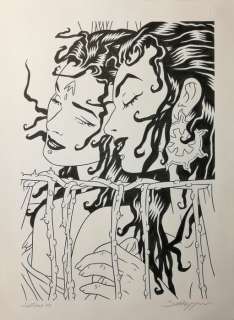 Roberto Baldazzini - illustrazione originale "Sultana Va" cm 33,5 x 44 - Loose page - (2013) | Catawiki