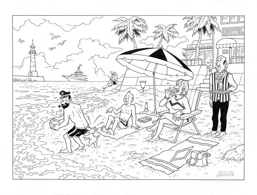 Tintin at the Seaside | Corner4art