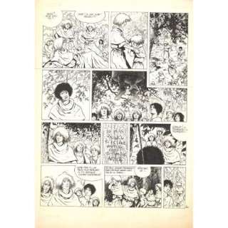 Thierry CAYMAN (né en 1962) "Sylvain de Rochefort : L‘eau et le sang" Planche originale de la page 20 de l‘album "Sylvain de Rochefo...