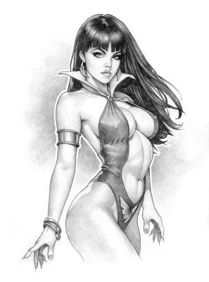 Dave Nestler - "Vampirella" original pencil sketch from Dave Nestler
