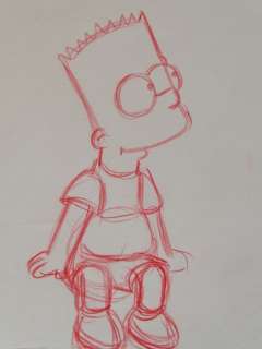 The Simpsons - Bart Simpson - Original pencil drawing, unique- Certificate of Authenticity | Catawiki