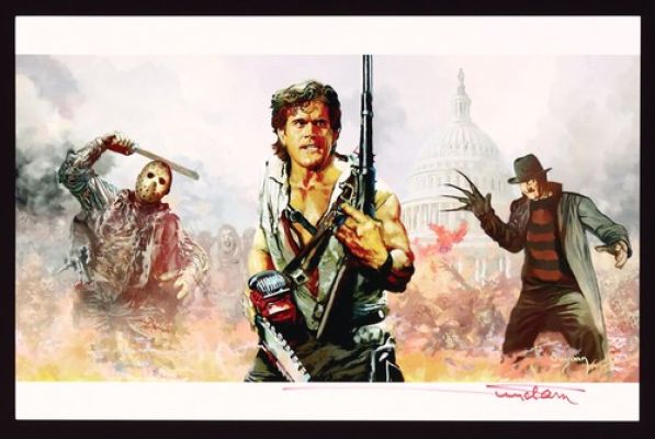 Freddy vs. Jason vs. Ash Nightmare Warriors Cover Triptych Print Arthur Suydam | eBay US (Buy It Now)