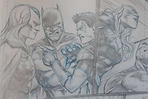 Miguel Mendonça planche originale 22x17 - Detective Comics Vol 1 #972 DOUBLE PAGE - Loose page - First edition - (2018)