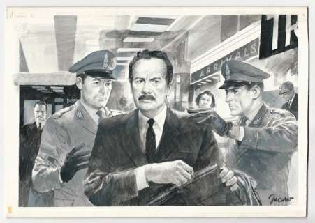 Carlo Jacono - illustrazione originale per Domenica del Corriere "La RealtÃ  Romanzesca" - Loose page | Catawiki