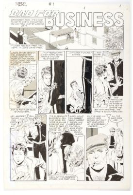 Morrow MARK HAZZARD MERC 1 pg 1 1st EVER PAGE WITH NEW UNIVERSE MARK HAZZARD WOW | eBay US