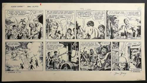 Flash Gordon # 4/22 - Sunday Comic strip original art by Dan Barry - First edition - (1973) | Catawiki