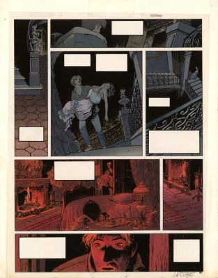 Laurent Vicomte | Bleu de mise en couleur pour la planche n°37 - L’Appel - Sasmira | Daniel Maghen