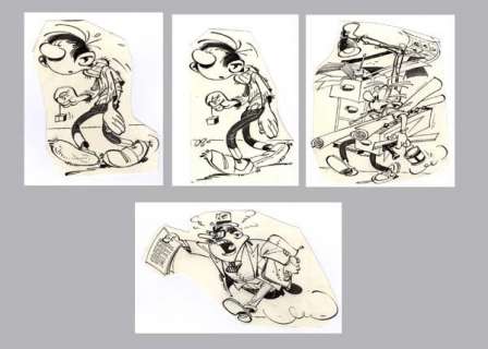 Bara - Franquin | planche n°3a Ã  l’encre de Chine pour le récit… | Banque Dessinée