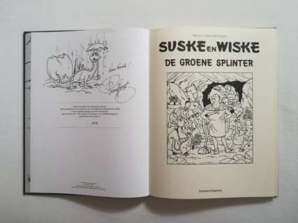 Suske en Wiske - Luxe groot formaat - De Groene Splinter met opdrachttekening door Paul Geerts - Hardcover - (2005) | Catawiki