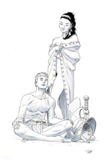 Trif (Francesco Trifogli) | Thrace - original illustration "Cleio et Adriana" - (2023) | Catawiki