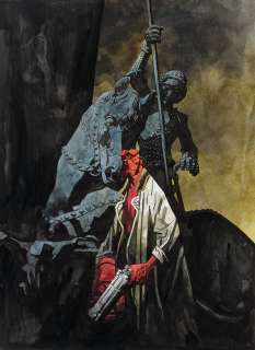 Mike Mignola signed original Hellboy illustration. | Profiles in History