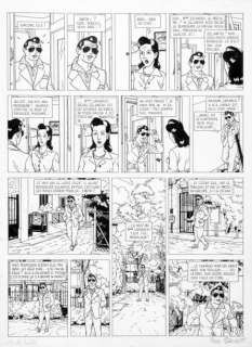 Benoit Ted (Thierry) | BENOIT Ted Ray Banana La cité lumière Encre de chine pour la planche 2 | Coutau Bégarie