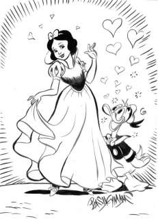 Bas Heymans - Donald Duck - "Sneeuwwitje" - Original Preliminary Art | Catawiki